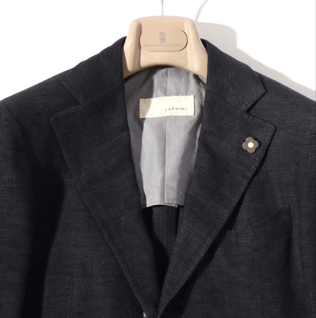 LARDINI ラルディーニ テーラードジャケット ブラック 44