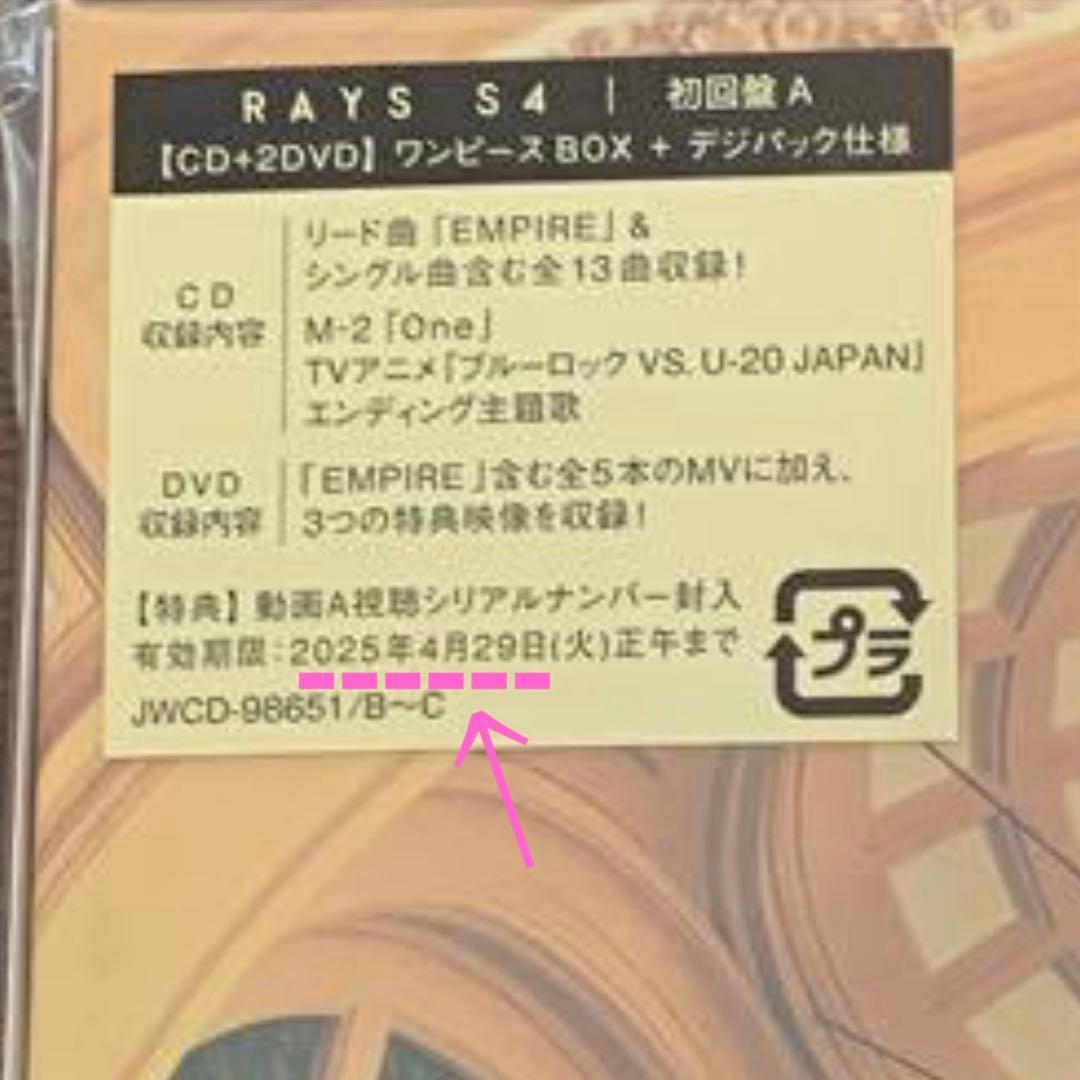 【未開封】Man RAYS 初回盤A (DVD) デジパック仕様