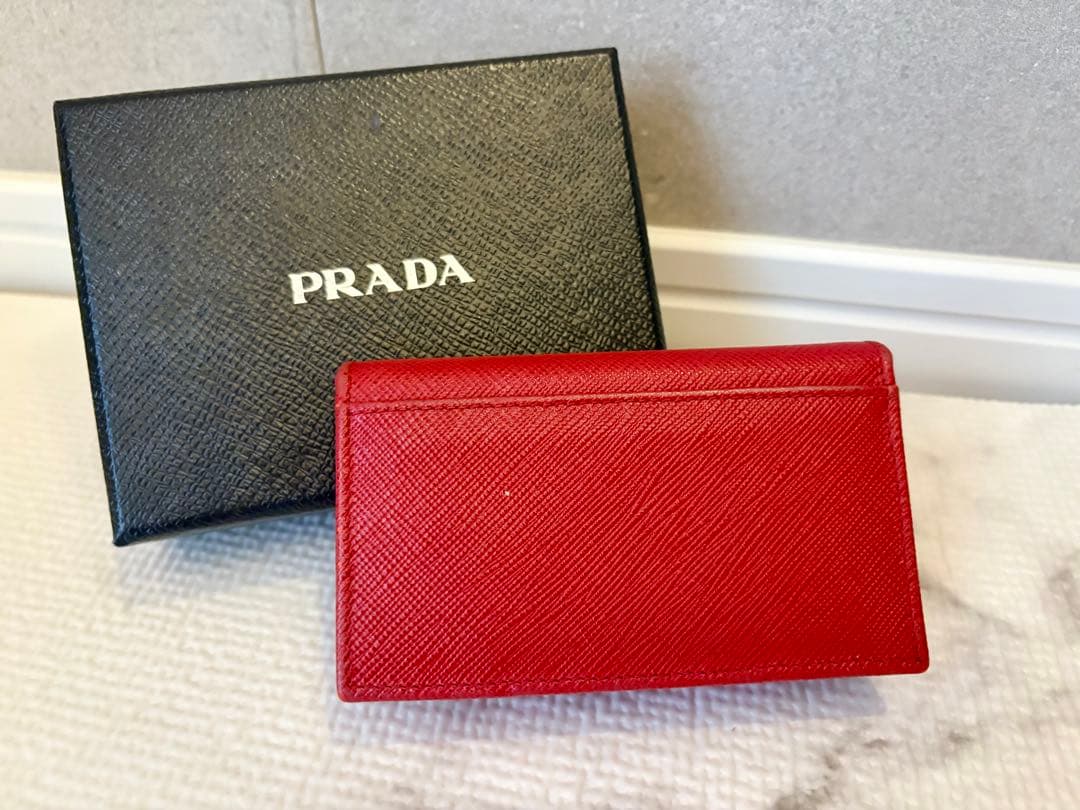《美品》PRADA サフィアーノレザー 名刺入れ・カードケース