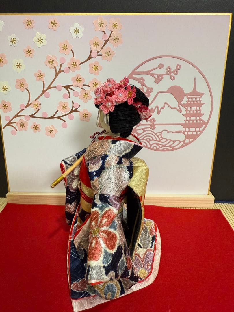初春　舞妓さん　創作ちりめん人形　ちりめん人形　衣装人形