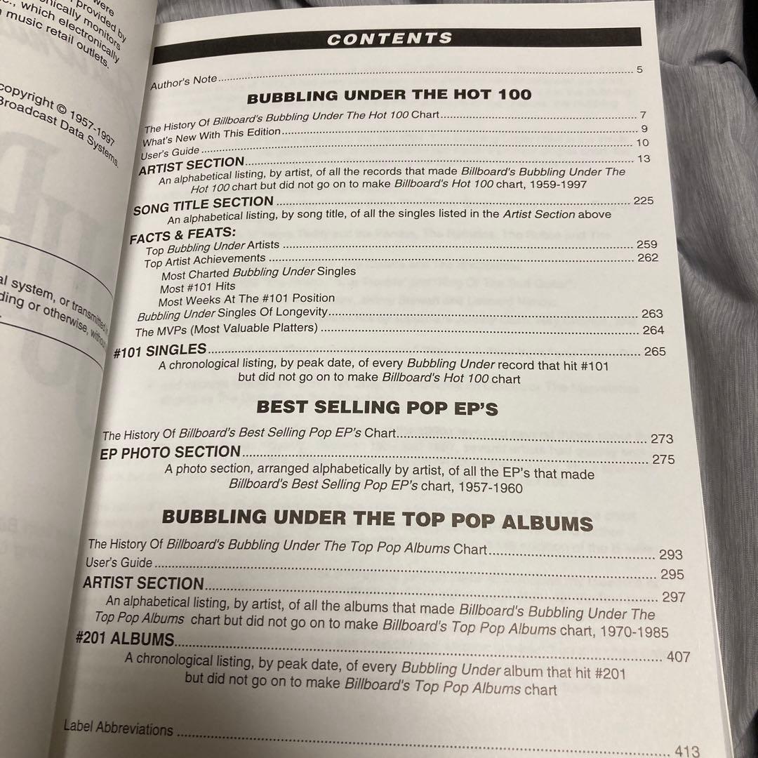 洋書 billboard Bubbling Under:Singles&Albums