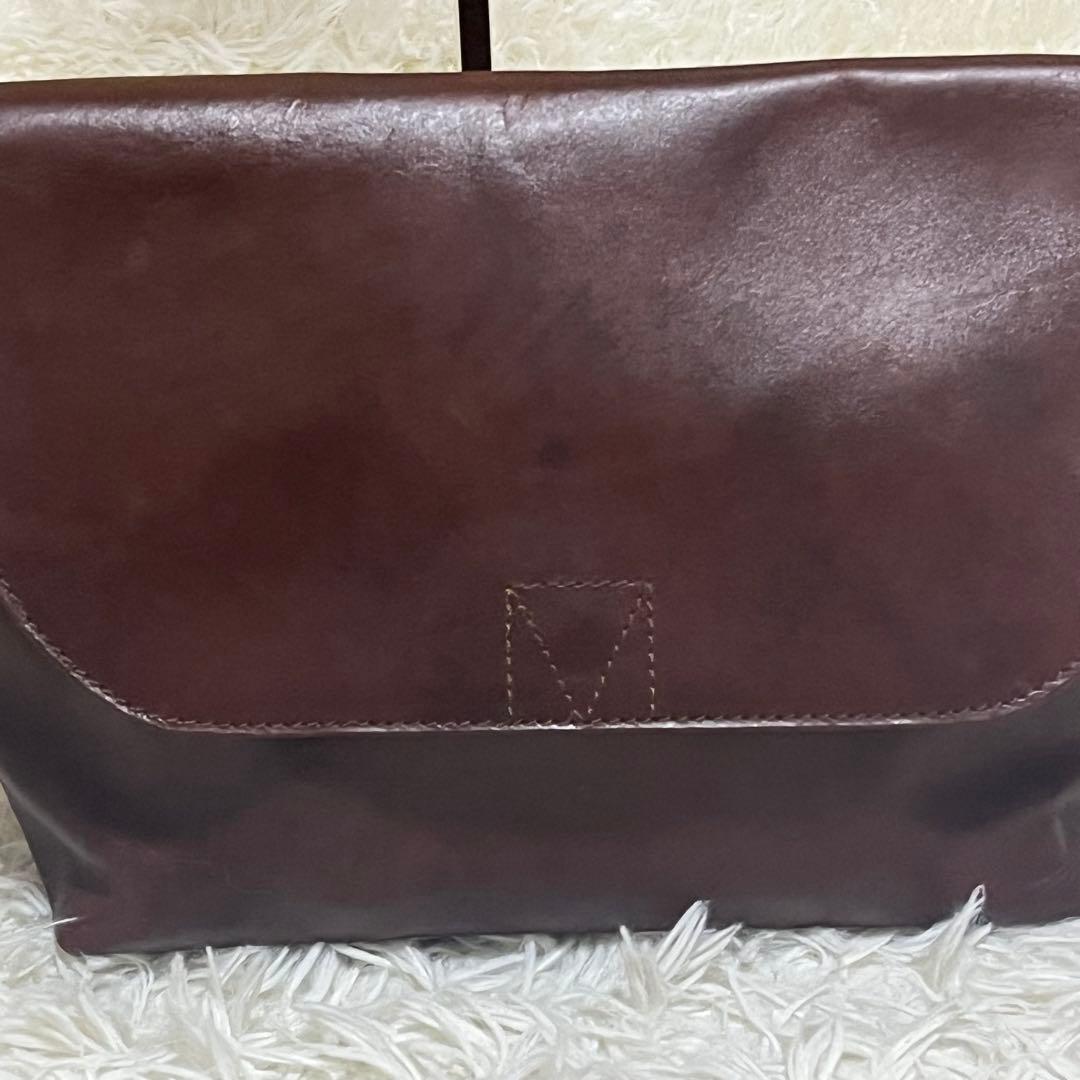 Matherhouseアンティークブラウン レザー メッセンジャーバッグ