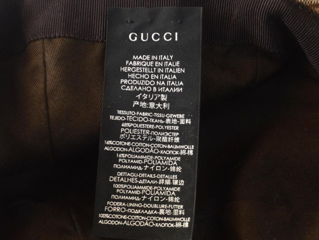 GUCCI/グッチ キャップ GG柄キャンバス シェリーライン200035/XL