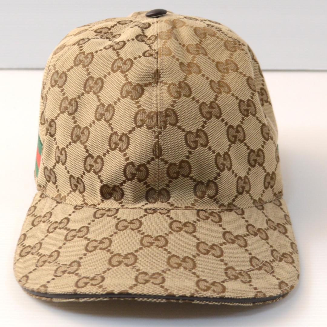 GUCCI/グッチ キャップ GG柄キャンバス シェリーライン200035/XL