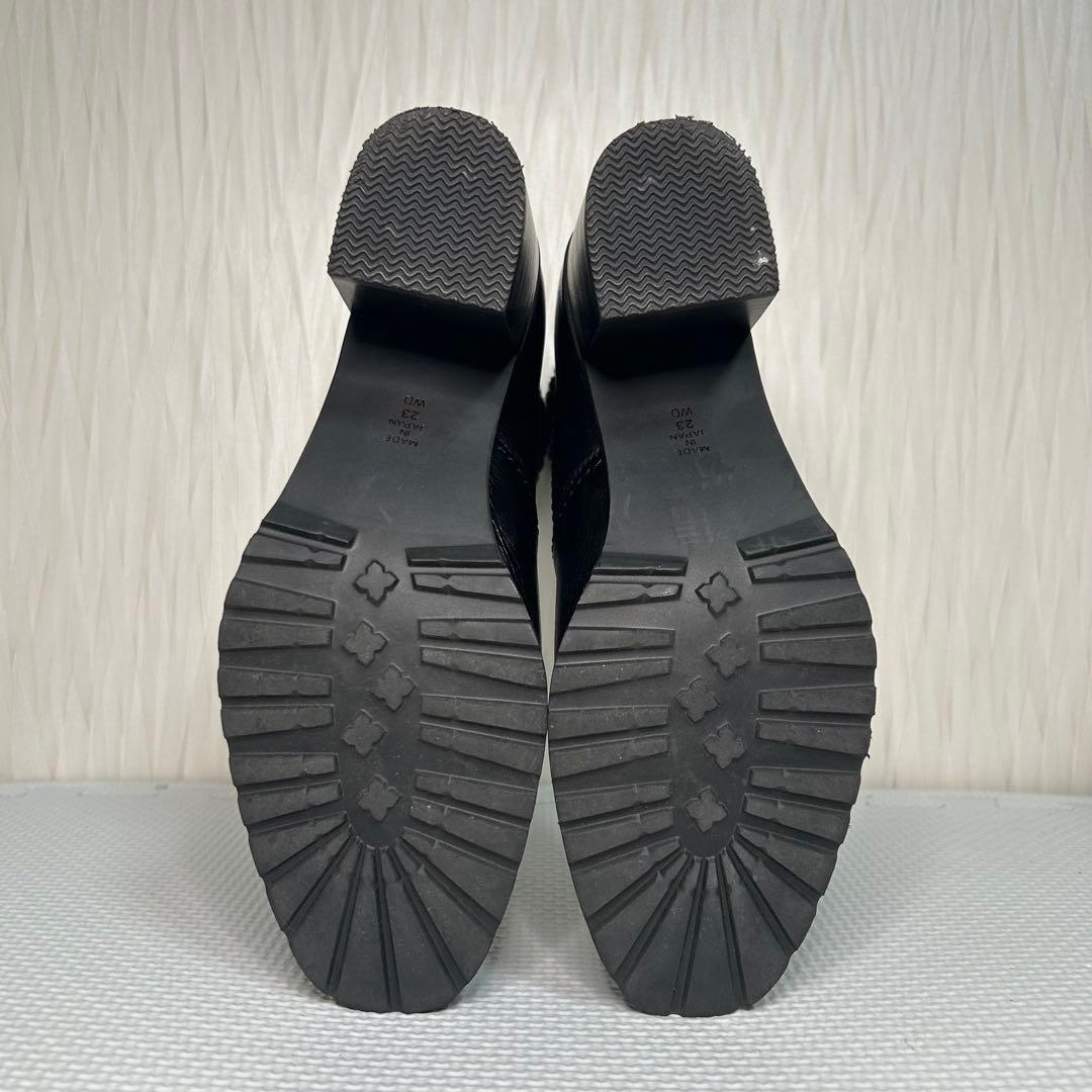 極美品⭐︎DIANA ダイアナ ソックスブーツ レザー　チャンキーヒール　23