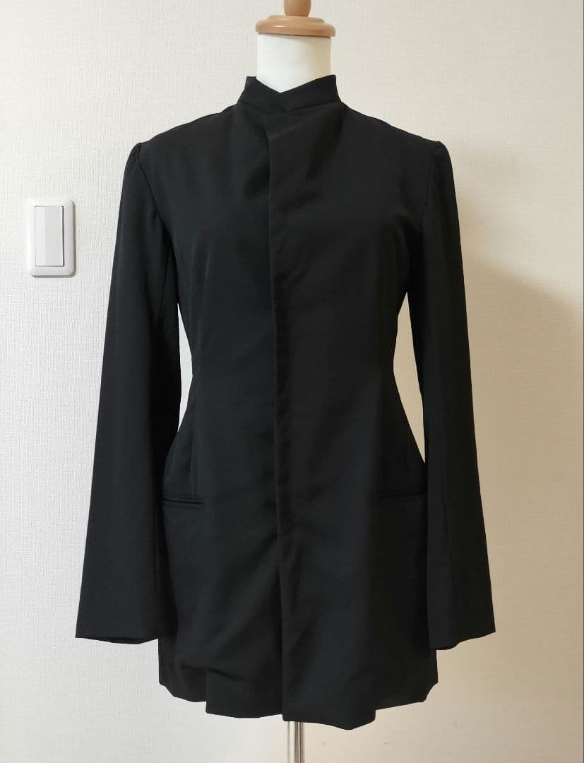 美品　Y'S　ウールギャバ　スタンドカラー　ジャケット　3サイズ