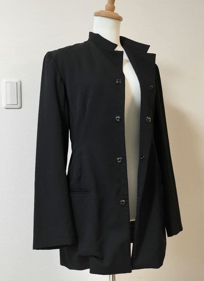美品　Y'S　ウールギャバ　スタンドカラー　ジャケット　3サイズ