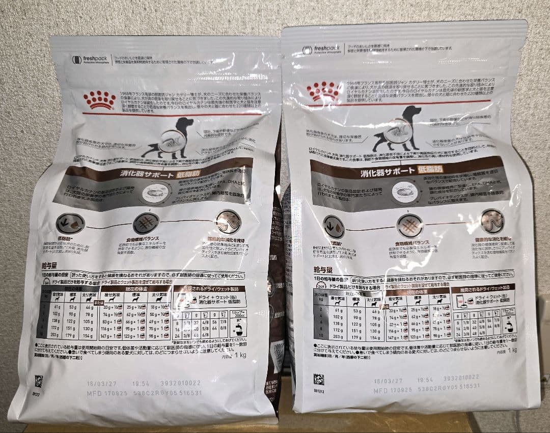  CANIN ロイヤルカナン 消化器サポート 低脂肪 1kg×2袋