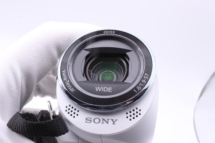 【極美品/箱付き】SONY HDR-CX470 ホワイト★純正バッテリー2個付！