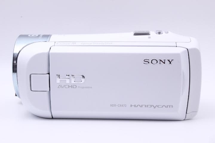 【極美品/箱付き】SONY HDR-CX470 ホワイト★純正バッテリー2個付！