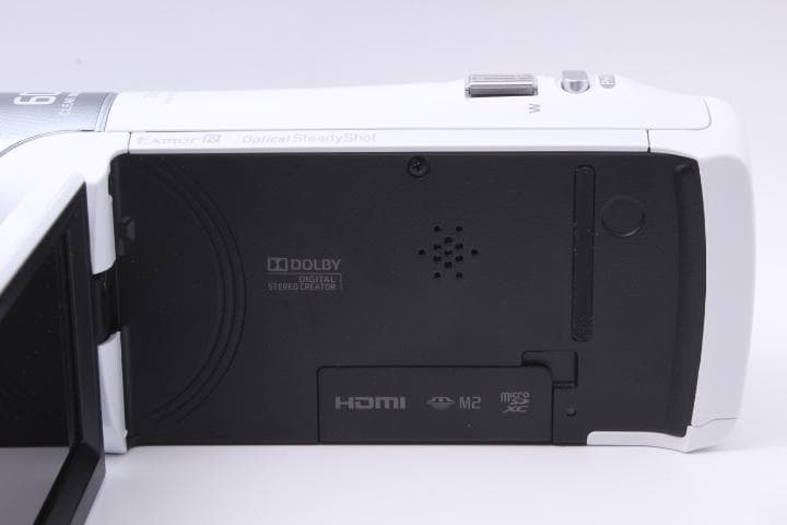 【極美品/箱付き】SONY HDR-CX470 ホワイト★純正バッテリー2個付！