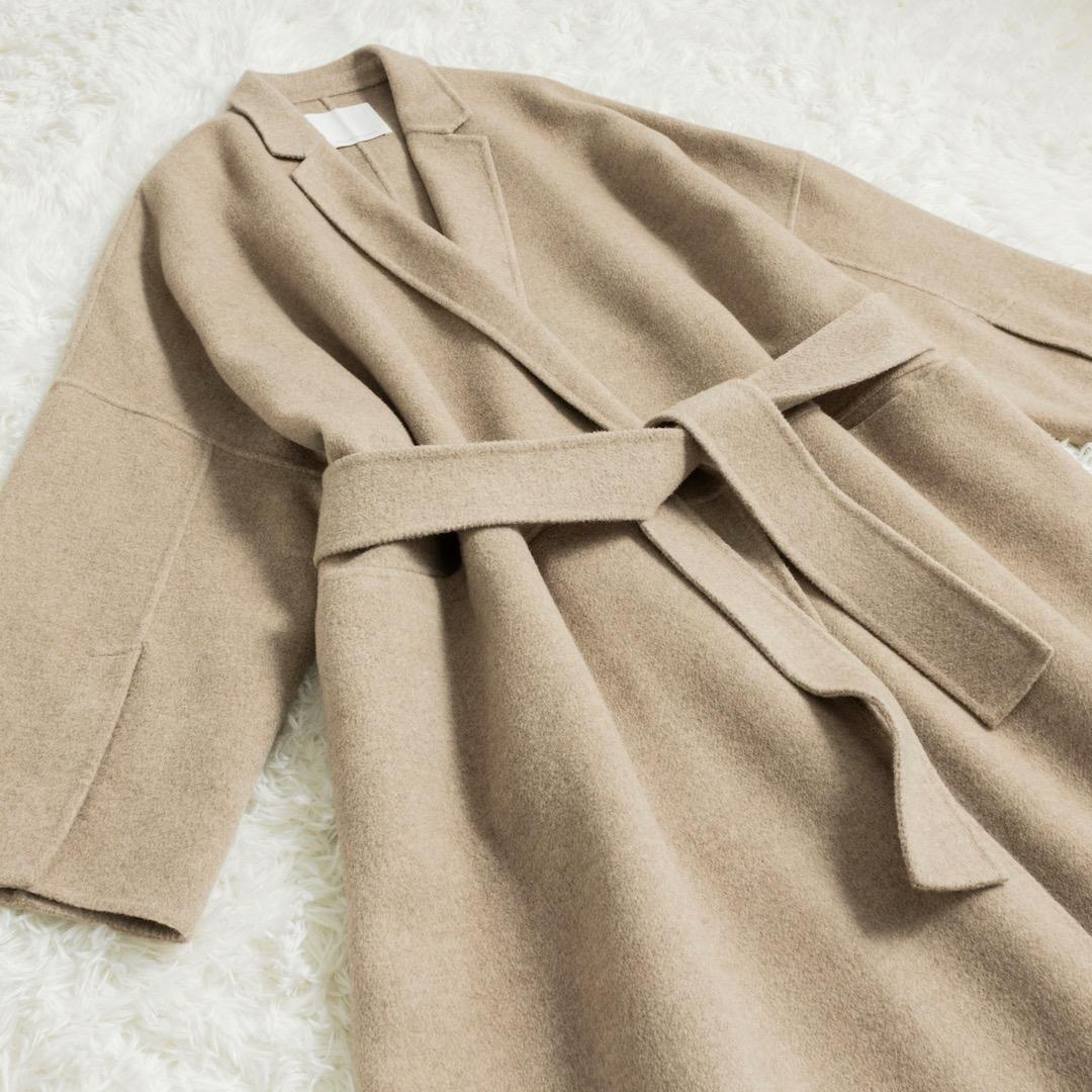 美品 GALLARDAGALANTE カシミヤハーフワイドコート ベージュ