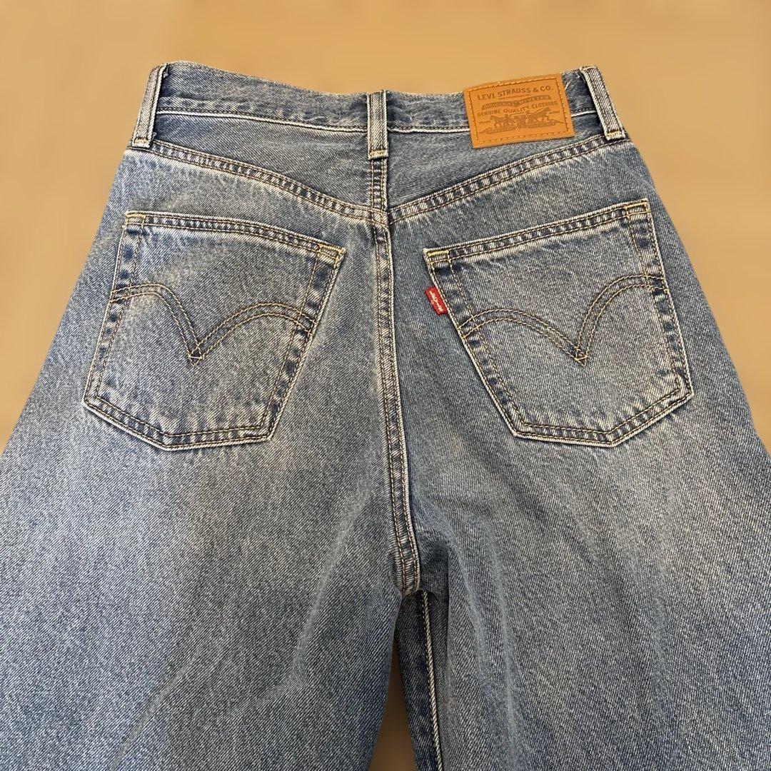 別注【LEVI’S】RIBCAGE WIDE LEG：デニム