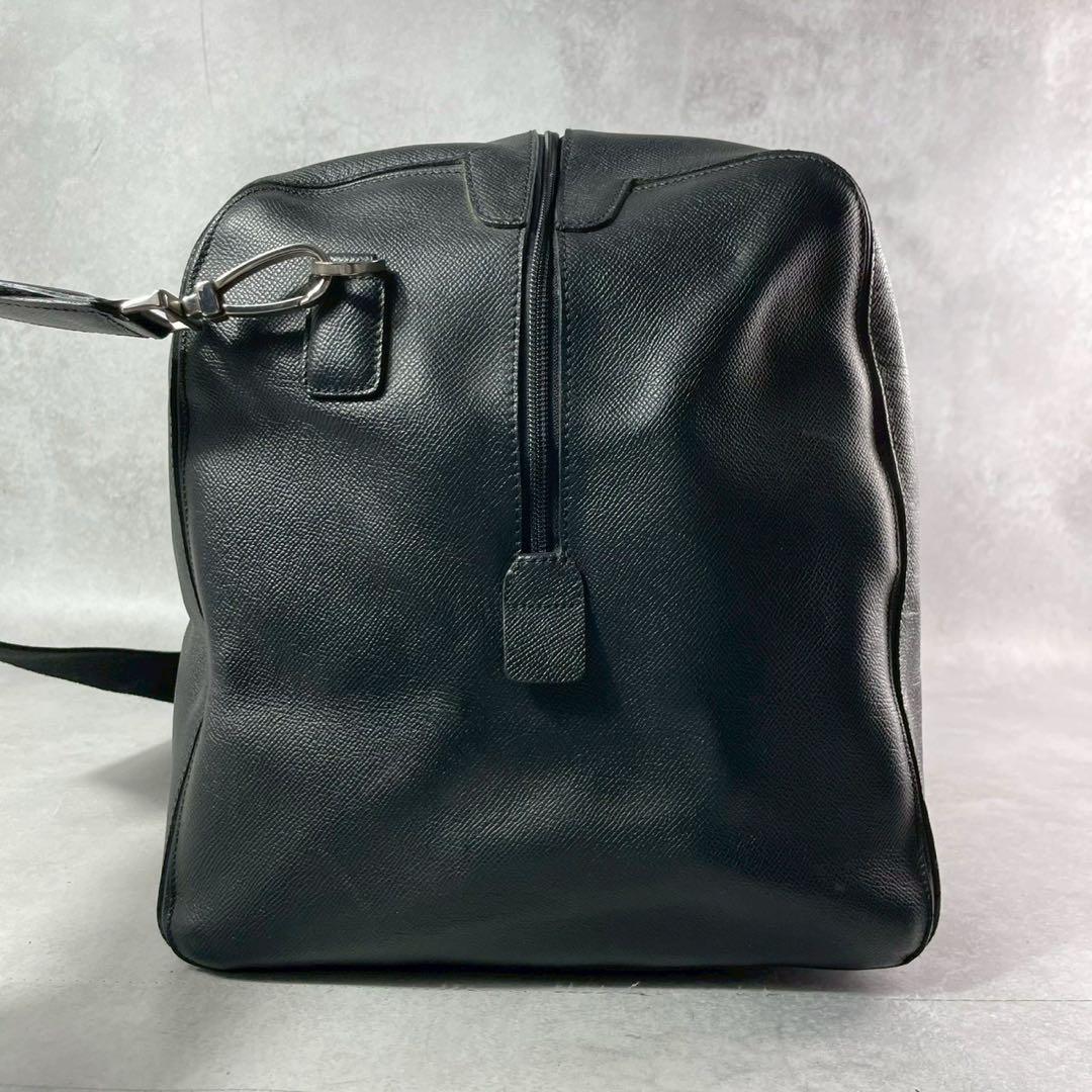 美品✨大容量 バリー 2way ボストンバッグ レザー 斜め掛け ロゴ金具 黒