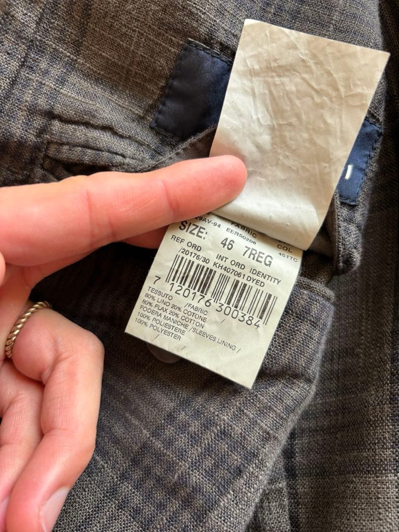※まか　LARDINI コットンリネン ジャケット 46 ブラウン