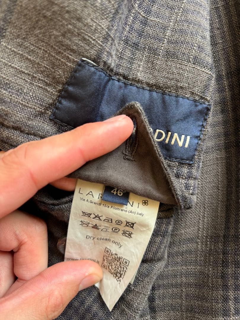 ※まか　LARDINI コットンリネン ジャケット 46 ブラウン