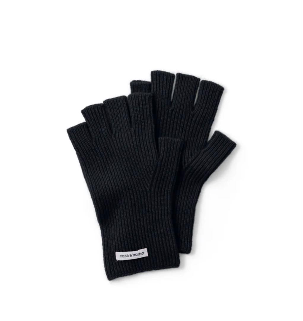 cash&barba キャッシュベイビー オープンフィンガーグローブ Black