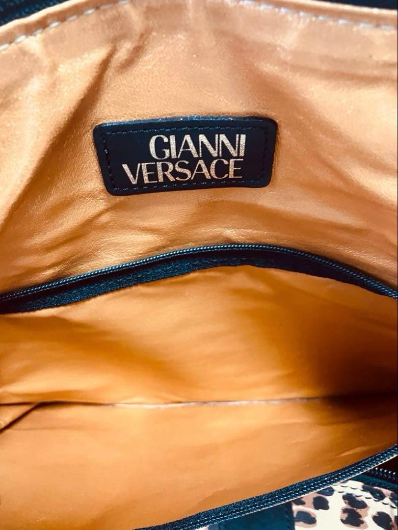 【GIANNI VERSACE】レオパード柄 ボストンバック