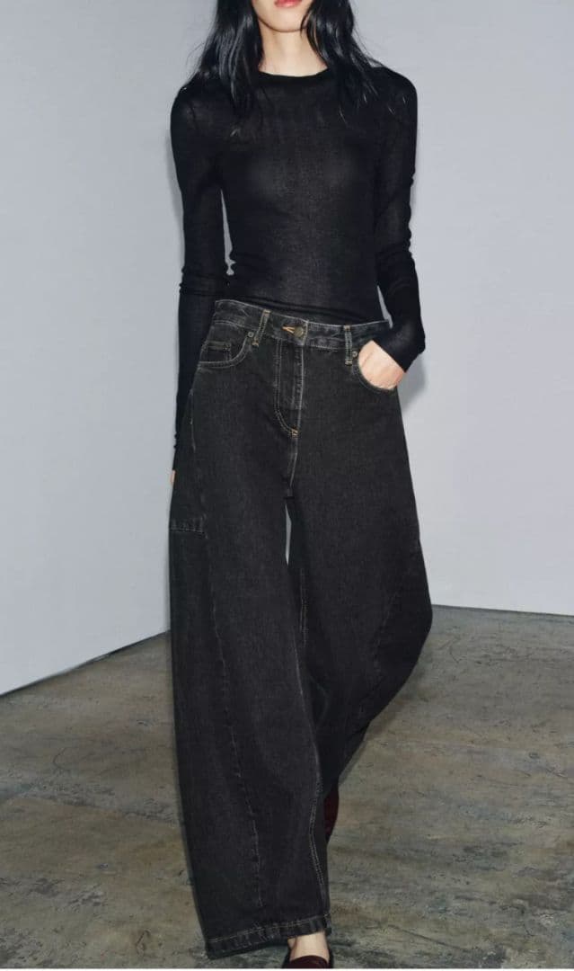 【ZARA WOMANコレクション】バルーンレッグ リラックスフィット デニム