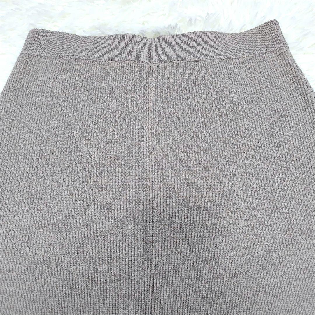 試着のみ✨ allureville レッグウォーマー付 ニットスカート ベージュ