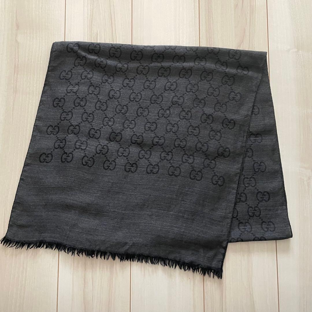 GUCCI グッチ GGロゴパターン ブラックストール