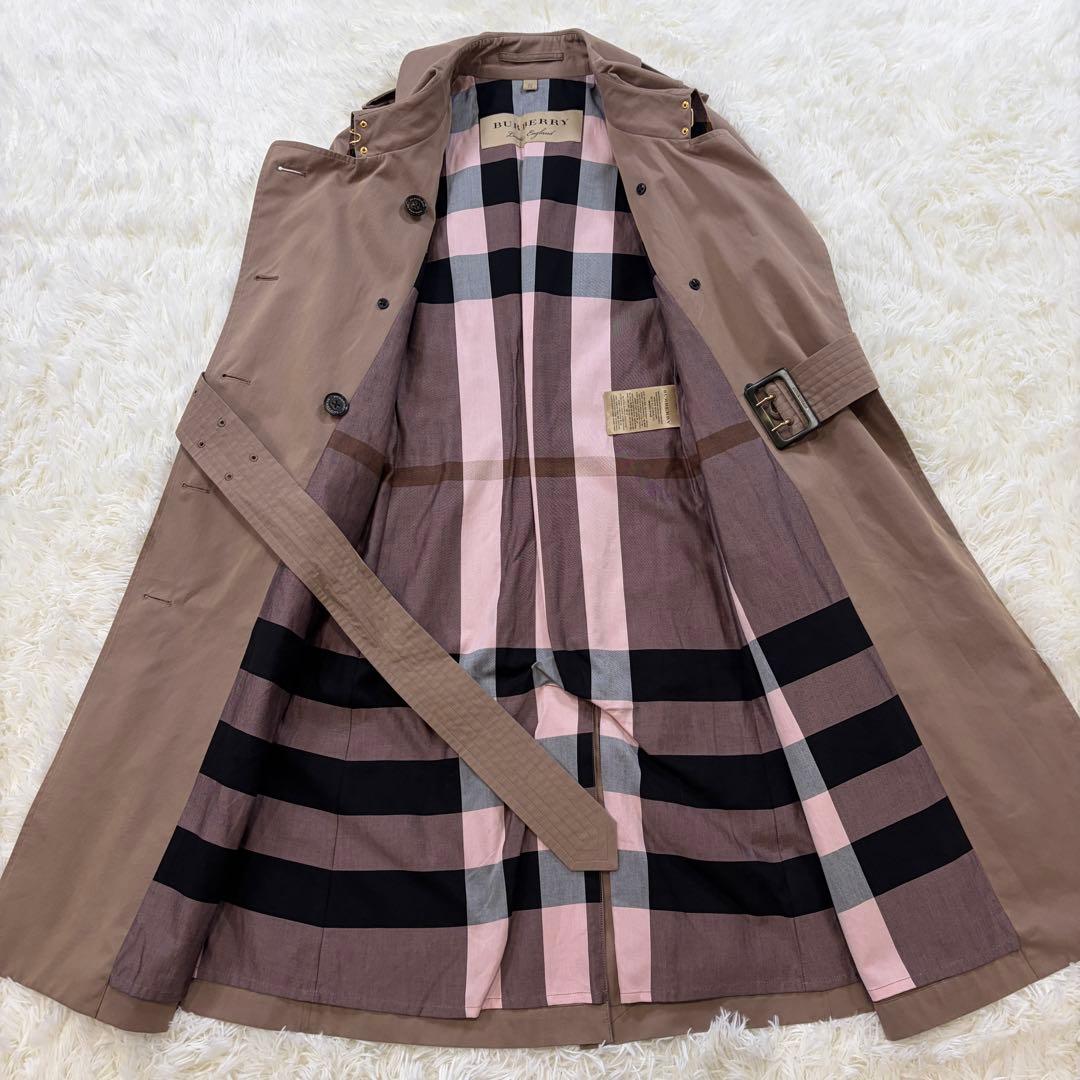 【美品】バーバリー 近年 トロピカルギャバジン トレンチコート ノバチェック M