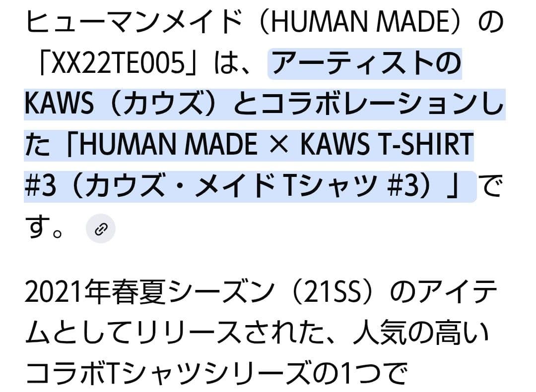 HUMAN MADE KAWSコラボ 半袖Tシャツ XX22TE005 ブラック