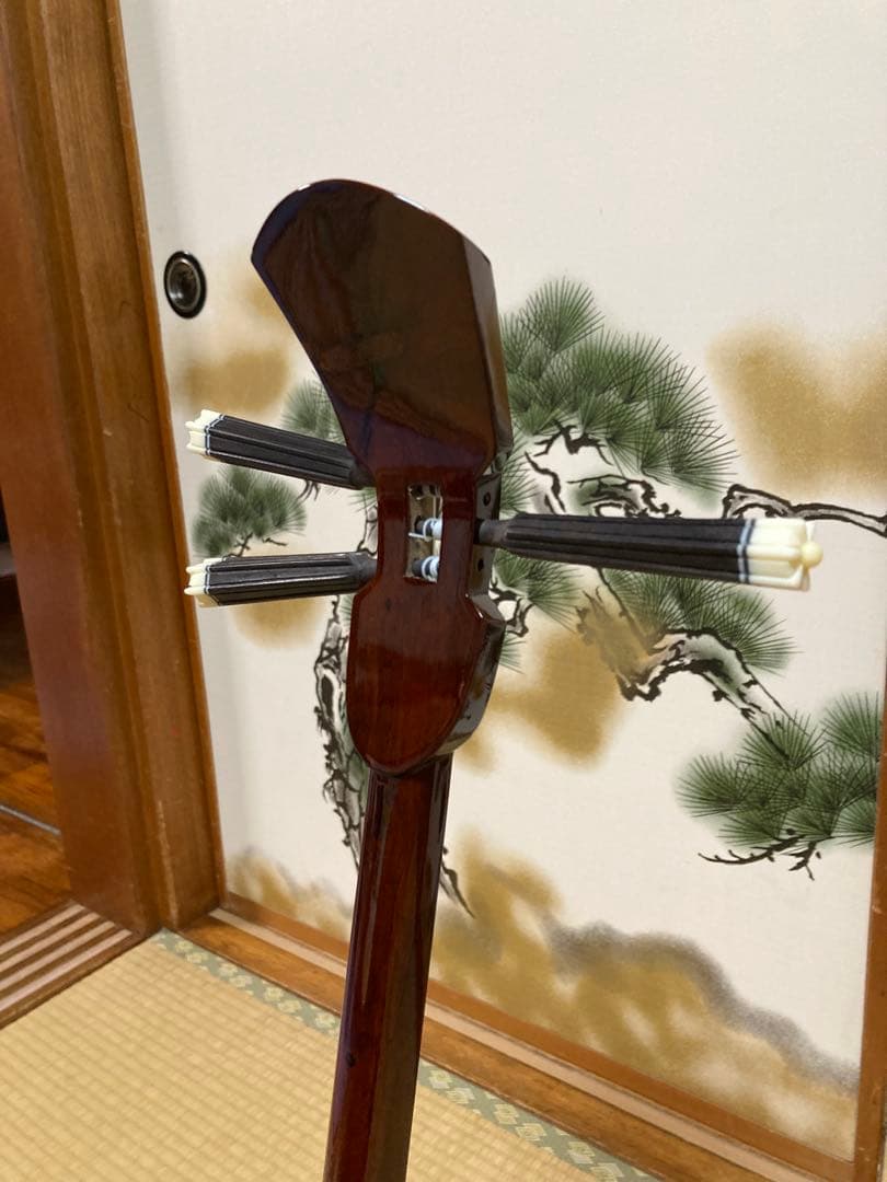 沖縄三線　八重山クルチ　本蛇皮一枚張り！