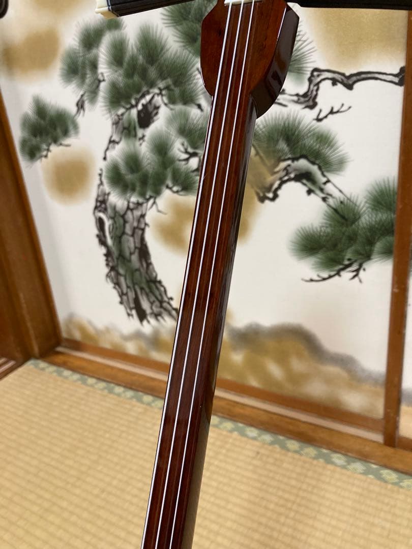 沖縄三線　八重山クルチ　本蛇皮一枚張り！