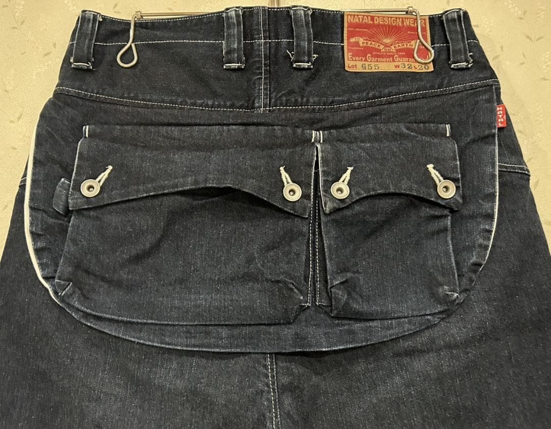 ＊ネイタルデザイン Lot G55 濃紺 フラップ デニムパンツ W32 L20