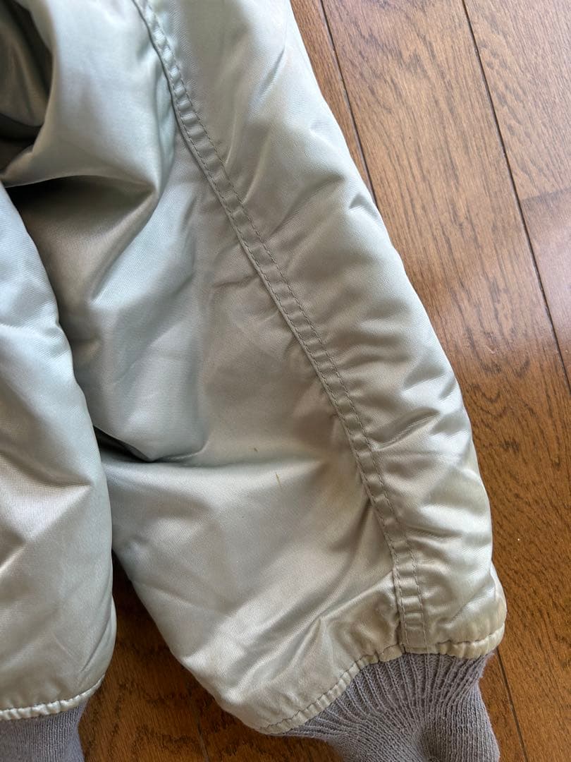90s CORINTH コリンス MA-1 シルバー Lサイズ アメリカ製