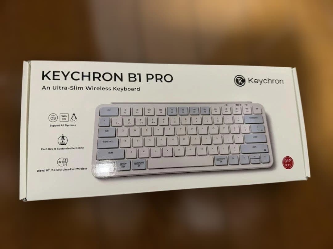 Keychron B1 Pro レトロブルー カバー付き