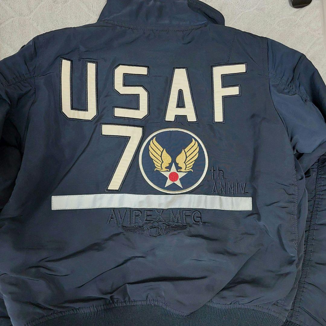 ス*読様 【在庫処分特価】アヴィレックス USAF 70周年記念 MA-1 ネイ