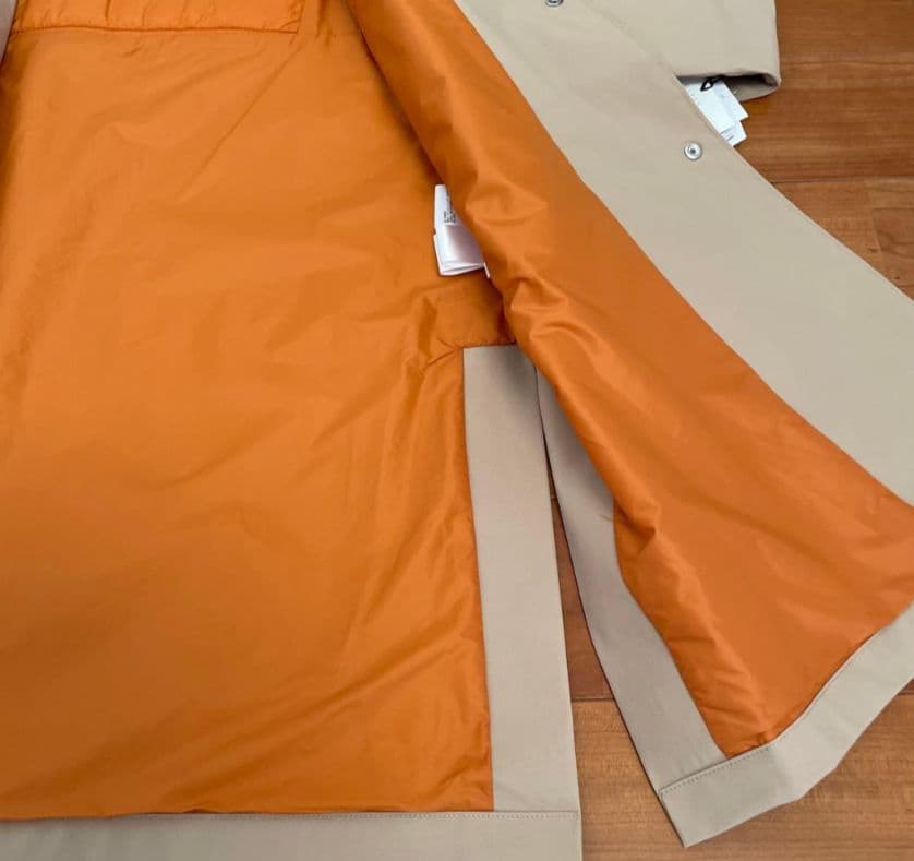 ゆうです 新品 中綿入りノーカラートレンチコート