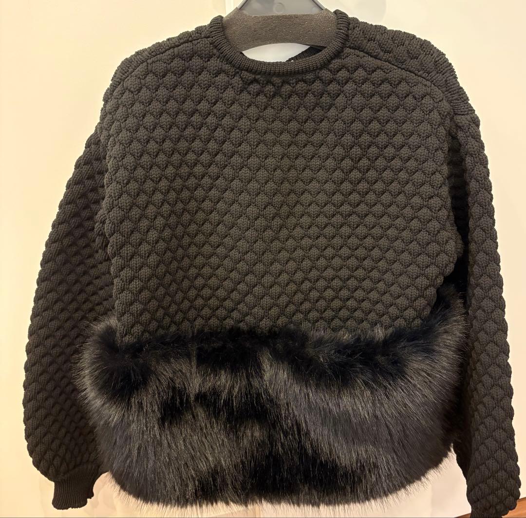 maison de Dolce. ファーリーニット BLACK