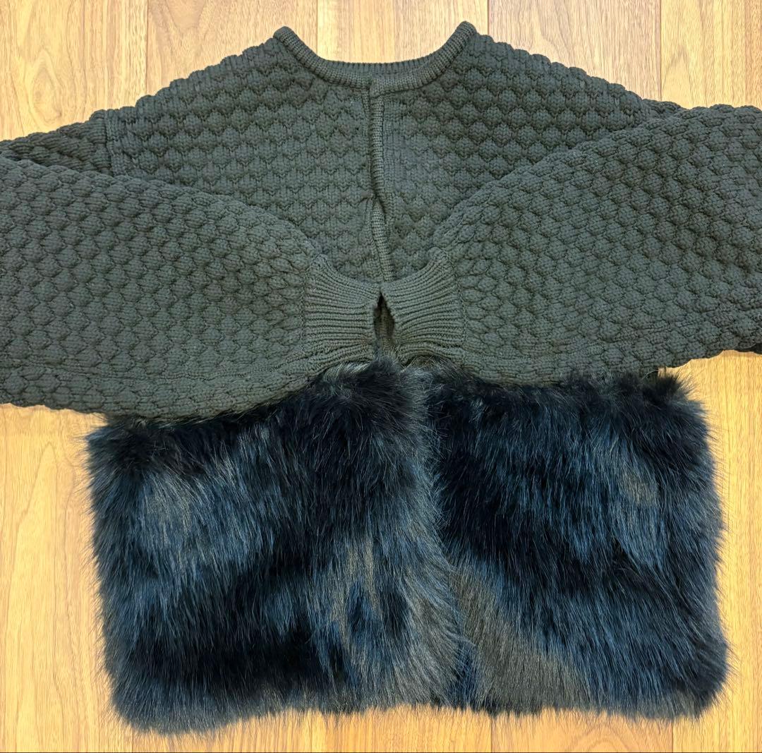 maison de Dolce. ファーリーニット BLACK