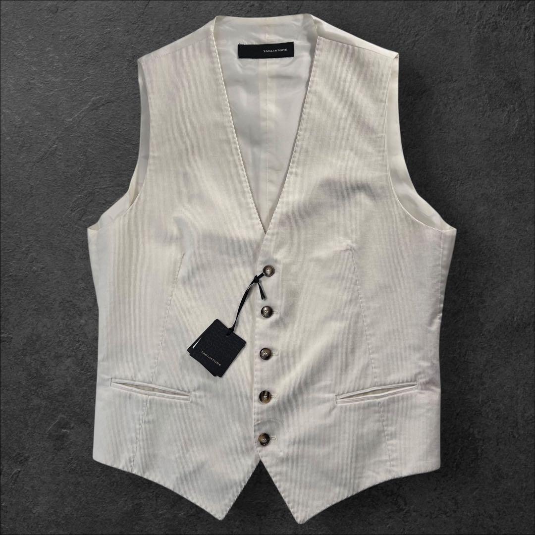 定価4.3万 新品 TAGLIATORE コーデュロイ ジレ ベスト 46/M