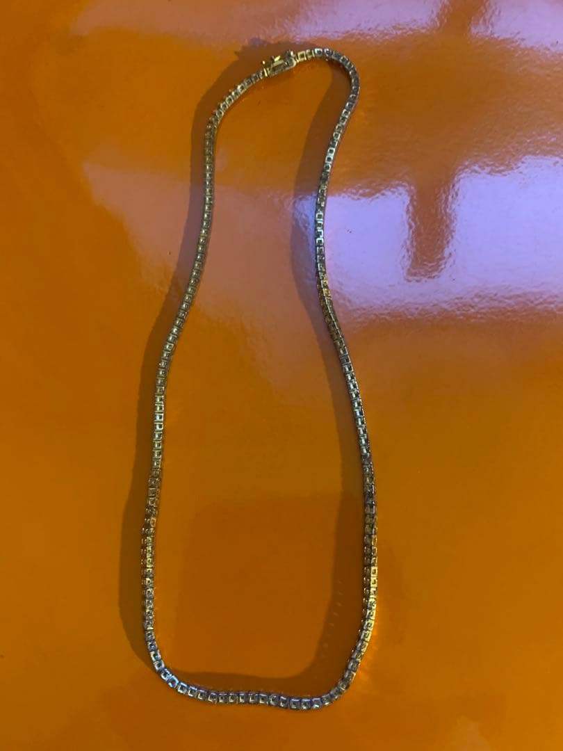 モアサナイトテニスネックレス　45cm 7.5カラッVvs 2.5mm ２点留め