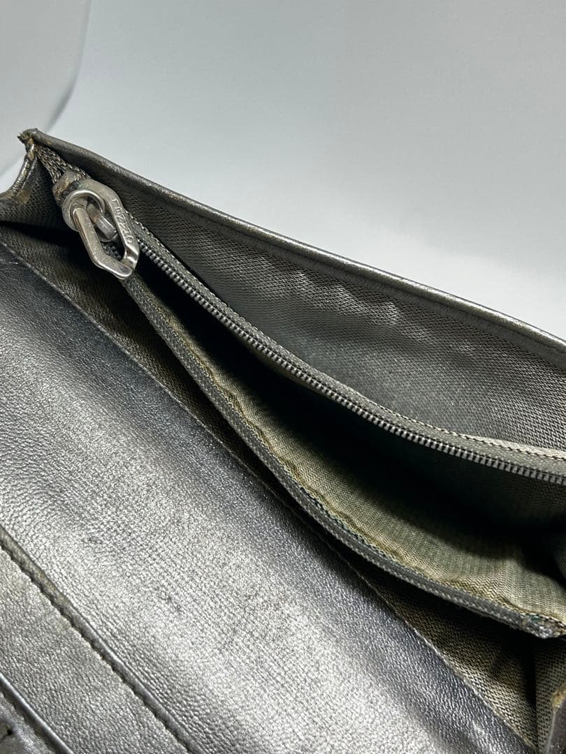 CHANEL ニューマドモアゼル 二つ折り長財布 ブラックｘシルバー/406