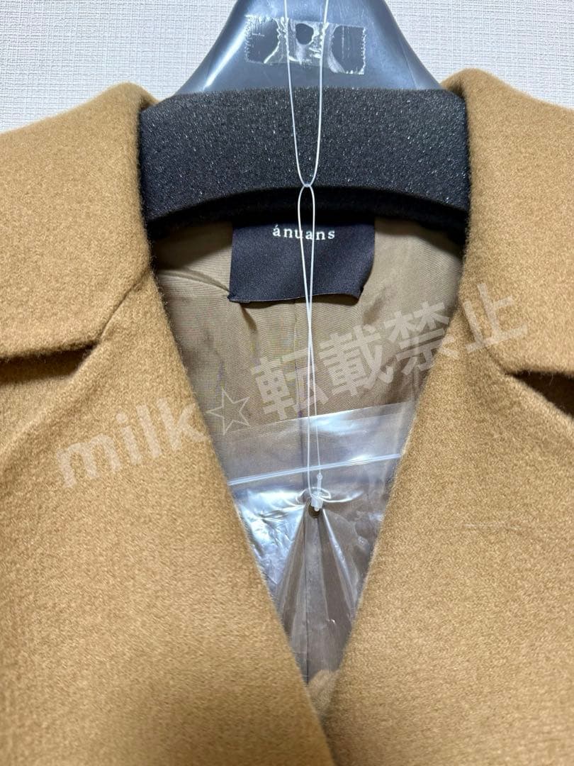 【新品タグ付】anuans リバーウールミドルトレンチコート