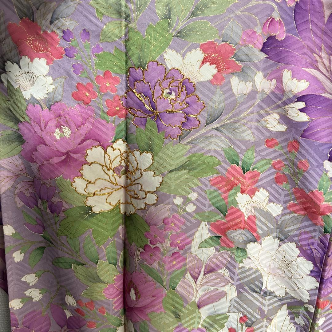 豪華振袖５点セット！！　幻想的な手描き　刺繍　振袖　草花柄　着物スキ倶楽部６７７