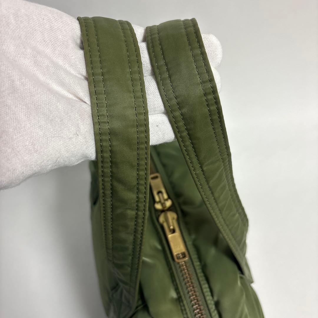 美品 ポーター タンカー セージグリーン ダッフルボストンバッグ S 通勤通学