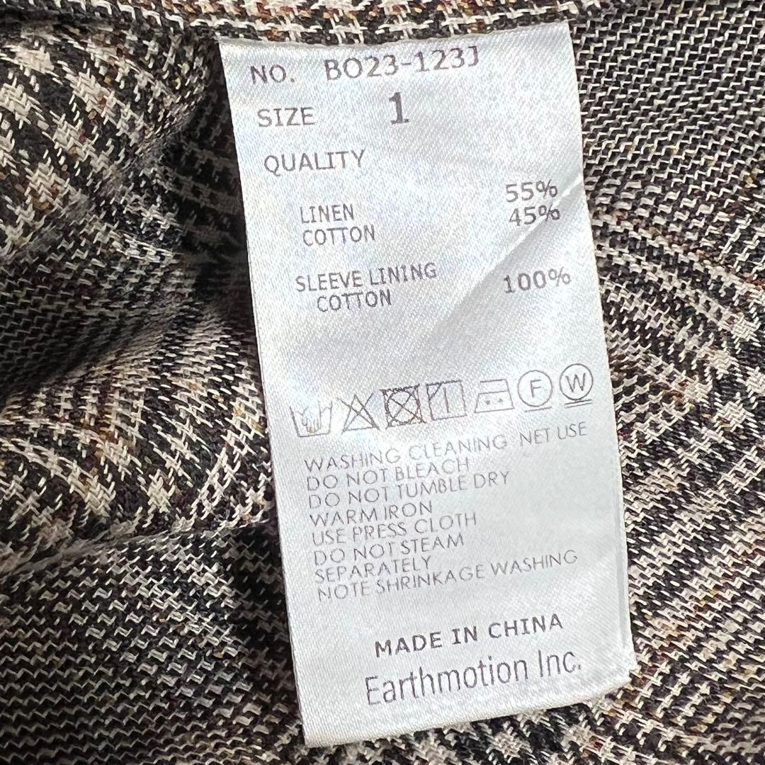 BoutiqueOrdinaryクシュクシュスリーブリネンダブルジャケット