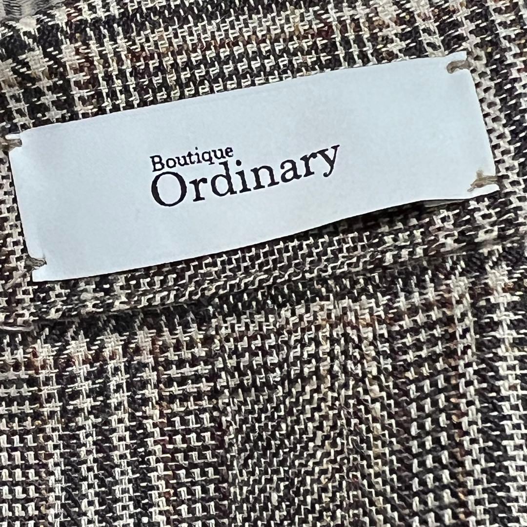 BoutiqueOrdinaryクシュクシュスリーブリネンダブルジャケット