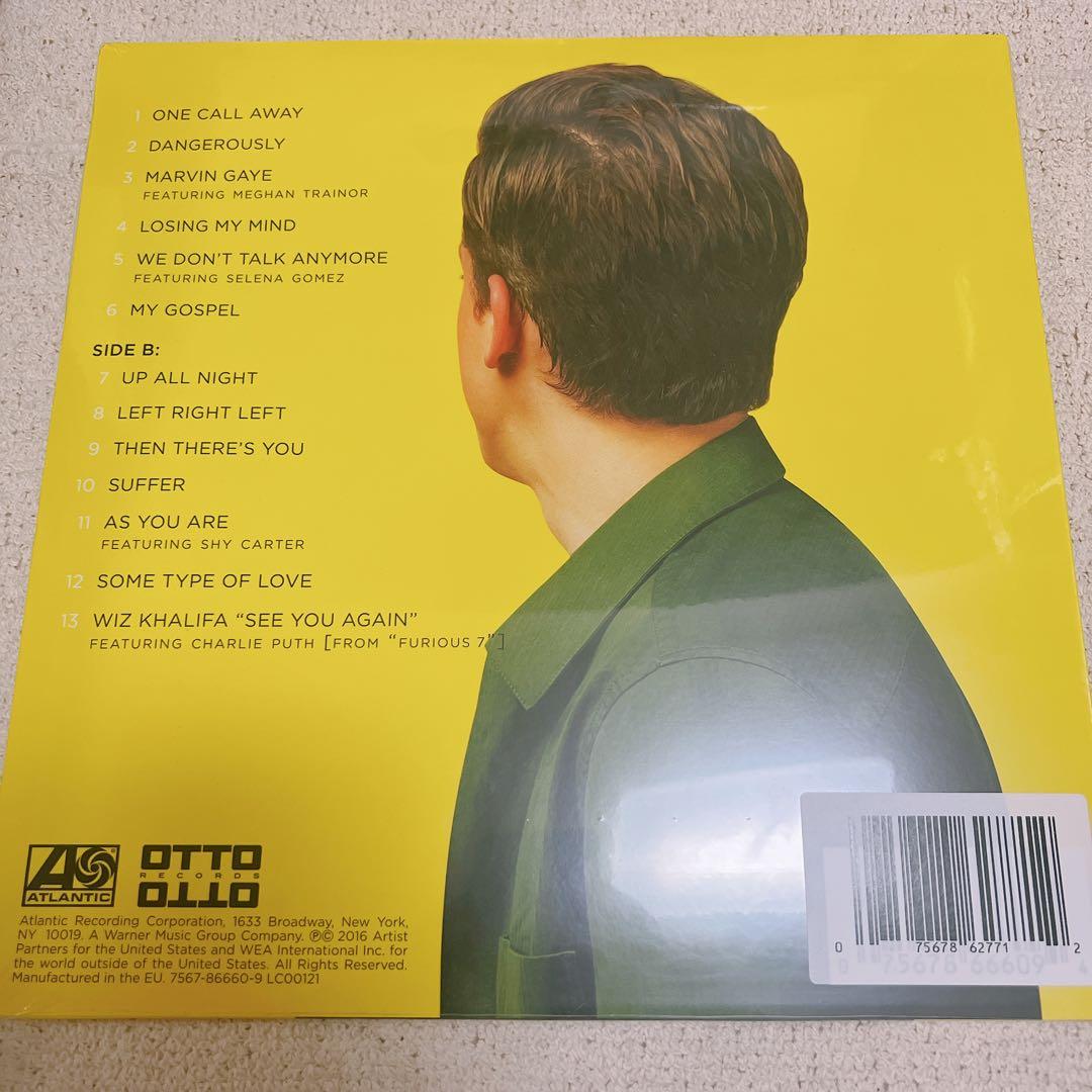 Charlie Puth Nine Track MindレコードLP 期間限定盤