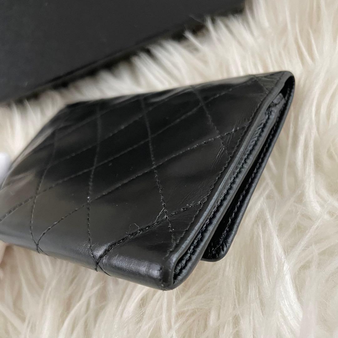 シャネル CHANEL 二つ折り 財布 カンボンライン ピンク 黒 正規品 白