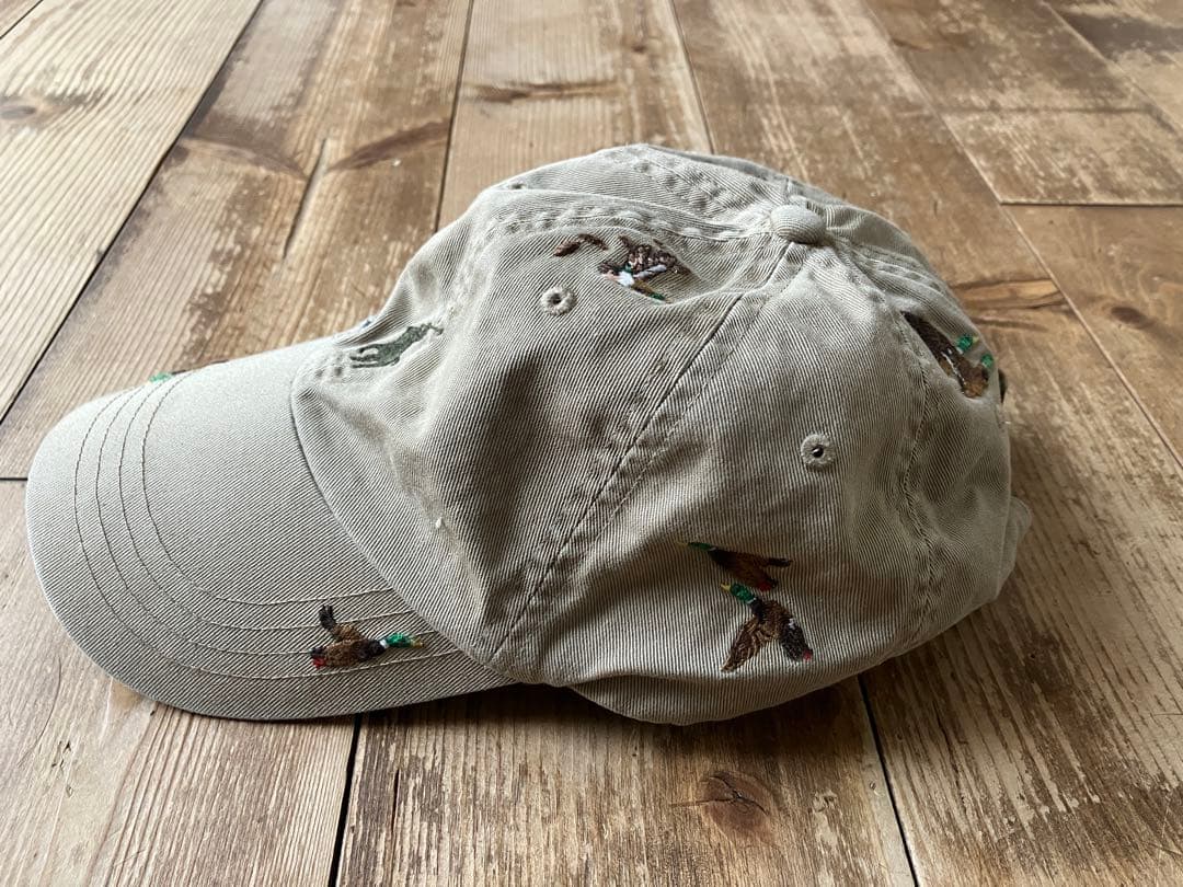 POLO RALPH LAUREN キャップ ベージュ 総柄 犬 鳥 狩