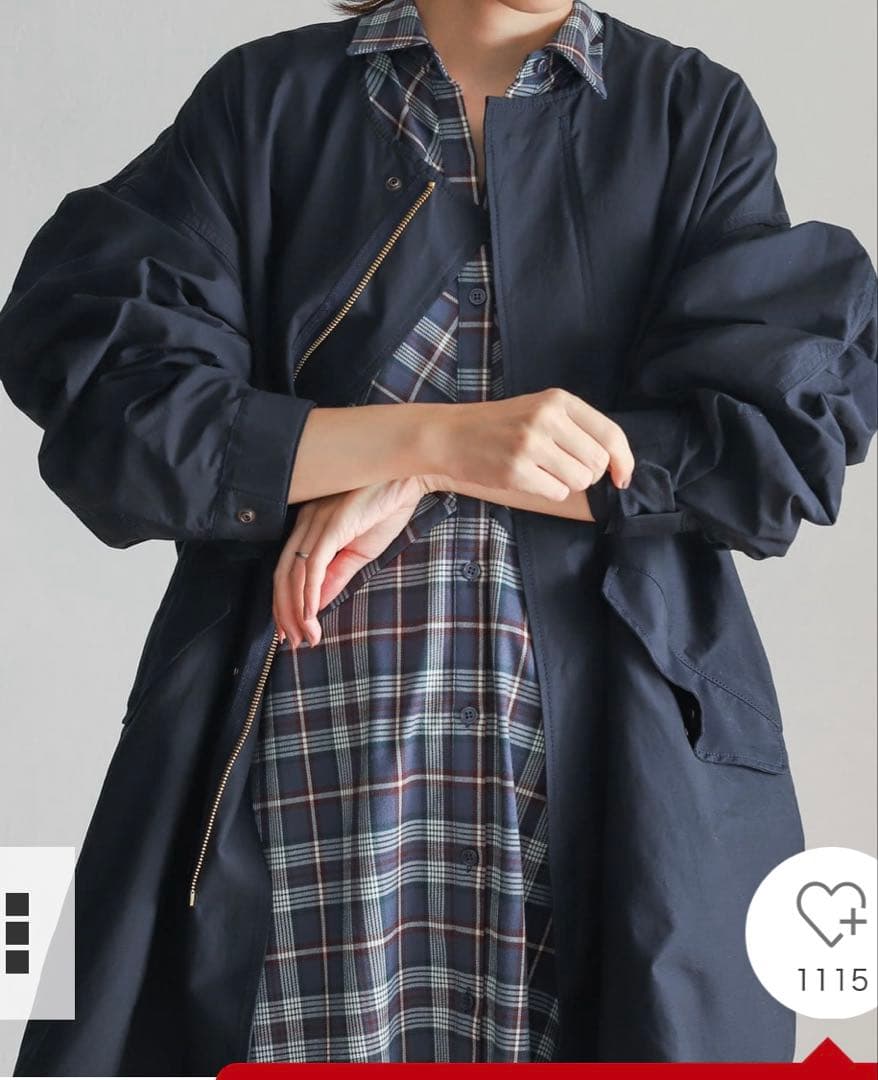 URBAN RESEARCH DOORS モッズコート ダークネイビー