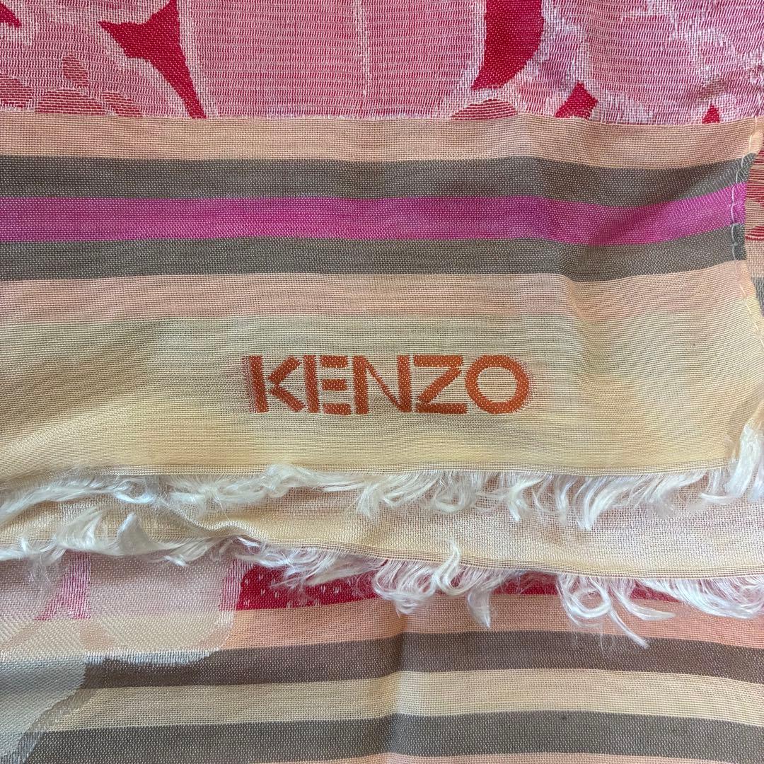 KENZO ストライプ 花柄 ストール