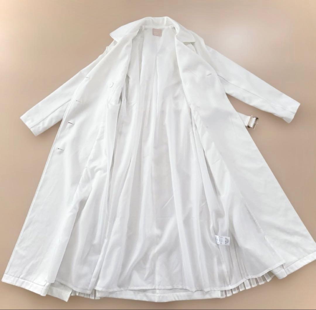 美品★RESEXXY シアー プリーツ トレンチコート 白
